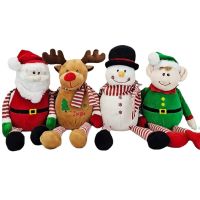 Plush Santa Elk Snowman Doll Decorative Toy Christmas Animal Gift Childrens