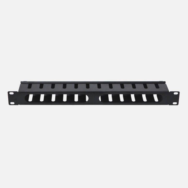 1u-cable-management-horizontal-mount-19-inch-server-rack-12-slot-metal-finger-duct-wire-organizer-with-cover