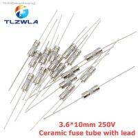 ☃ 10PCS Quick Break 3.6X10MM Lead Wire Slow Blow Ceramic Fuse Tube 0.5A 1A 1.5A 2A 3A 3.15A 4A 5A 6.3A 8A 10A 15A 250V 3.6x10