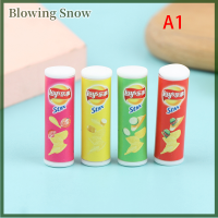 Blowing 4ชิ้น/เซ็ต1:12 dollhouse miniture จำลองมันฝรั่งชิปขวดของเล่นอาหาร