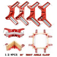 1/2/4pcs 4 inch 90 Degrees Angle Clamp Right Angle Woodworking Frame Clamp DIY Glass Clamps Corner Holder Woodworking Hand Tool