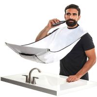 Man Bathroom Apron Male Beard Apron Razor Holder Hair Shave Beard Catcher Waterproof Floral Cloth Household Cleaning Protector Adhesives Tape