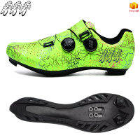 Professional Road Cycling Shoes Men, SPD Flat Self-Locking Bicycles, MTB Competition Outdoor Sports Mountain Bike Shoes