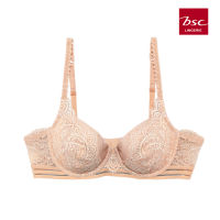 BSC Lingerie ชุดชั้นในลูกไม้เซ๊กซี่ See Through Bra รูปแบบเซ็กซี่ ซีทรู มีโครง BB1442