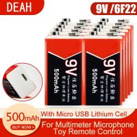 xphb22 9V 500mAh USB Lithium Rechargeable Battery For Multimeter Electric Guitar Toy Ktv Use Microphone Walkie-talkie Lipo Battery