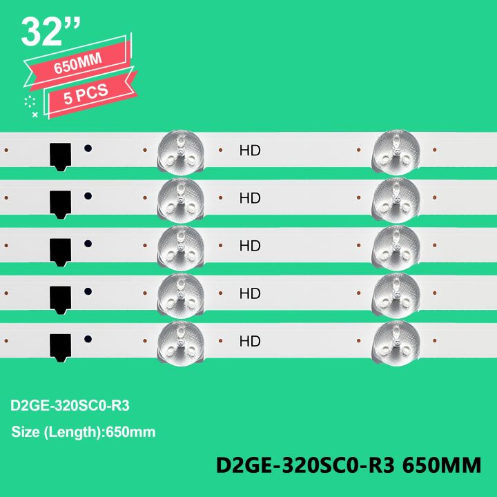 แถบไฟแบคไลท์-led-5ชิ้นสำหรับ-ue32f5500ay-ue32f5500aw-ue32f5500as-ue32f5500ak-แถบทีวี-led-แบล็คไลท์ทดแทน