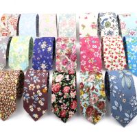 《The Empty island House》ใหม่ FloralCotton Tie สำหรับผู้ชาย WomenSuits Gravatas Skinny SlimWedding PartyDaily Wear Ties Cravat