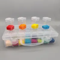 DIY Diamond Painting Tool Plastic Storage Box With Stickers Funnel Kits for Diamond Embroidery Accessories Bead Case Containers