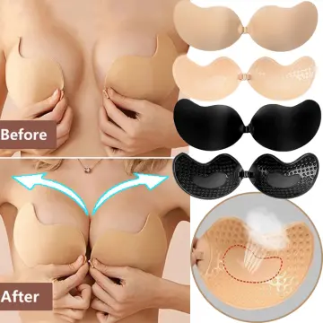 M&M】Z02 Reusable Silicone invisible bra inserts Pads Push Up Enhancer  Breast Strapless