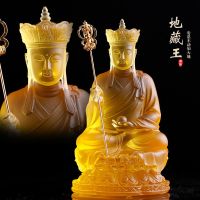 ☾▩¤ Ksitigarbha statue home Buddhist hall Chinese style worship ornaments handicrafts sitting Bodhisattva