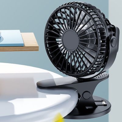 【YF】 New Hot Sale USB Rechargeable Clip Desktop/Table Fan Mini Portable Clamp 360degree Rotating Ventilator With Air Cooler