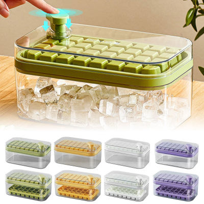 One-button Press Type Ice Mold Box Plastics Ice Cube Maker Ice Tray Mold