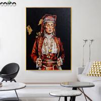 {KUT Department Store} ผู้หญิงผ้าใบภาพวาดสีน้ำมัน Wall Art สีน้ำ Graffiti Tribe หญิงโปสเตอร์และพิมพ์ Modern Living Room Decor รูป Picture