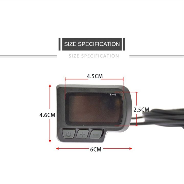 24v-36v-48v-electric-bicycle-en06-display-sm-waterproof-5pin-plug-lcd-screen-for-ebike-accessories-parts