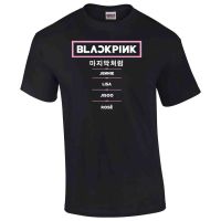 Hot sale BLACKPINK BAND graphic Mens 100% Cotton Round Neck Short Sleeve T-Shirt  Adult clothes