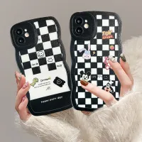 เคสเหมาะสำหรับ Huawei Nova 11 7i 6se 5T 7se 10 9 8 7Pro โนวา Y70 Y71 Y90 P30 P40 P60 Pro Mate 30 40 50 30 Pro อะนิเมะ Flying Lambskin สีดำและสีขาวเจียระไนแบบเช็คเกอร์ป้องกันการตกและต่อต้านสิ่งสกปรก