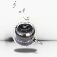 Portable 3.5mm Aux Audio Jack Mini Wireless Round Shape Powerful Crystal Speaker For Smart Phone Tablet Y2V7