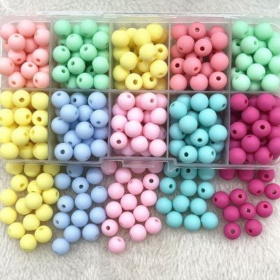 New 8mm 10mm Round Acrylic Matte Beads Loose Spacer Beads for Jewelry Making DIY Handmade Clothing Accessory