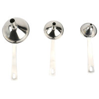 3pcs Stainless Steel Kitchen Funnel Set for Filling Bottles Food Filter Strainer for Transferring Essential Oil Spices Kitchen