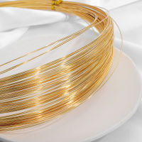 0.4-1มม.1เมตร18K ชุบทองทองเหลืองทองแดงสำหรับสร้อยข้อมือสร้อยคอเครื่องประดับอุปกรณ์ DIY หัตถกรรม Beading Wire