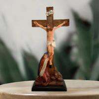 WDClever Jesus Cross กับรูปปั้นงานฝีมือตุ๊กตาแม่สำหรับรถโบสถ์