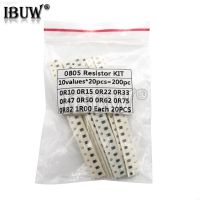 200PCS 1 0805 SMD resistors assorted kit set 10 valueX20pcs 200pcs 1R00 R820 R750 R620 R500 R470 R330 R220 R150 R100