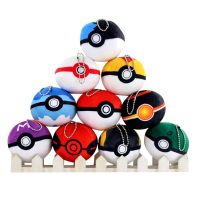 【Wrist watch】 8cm 10pcs/lot Anime Pokeball Balls With Chains Pendants Soft Stuffed Gifts