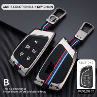 Zinc Alloy Car Remote Key Case Keyless Fob Cover Holder Bag Key Chain For Cadillac CT5 2019 2020 5 Buttons Smart Key Car Styling