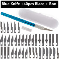 Non-Slip Metal Scalpel Knife Kit Cutter Engraving Multi-function Scalpel Steel Blades PCB DIY Repair Wood Carving Tools