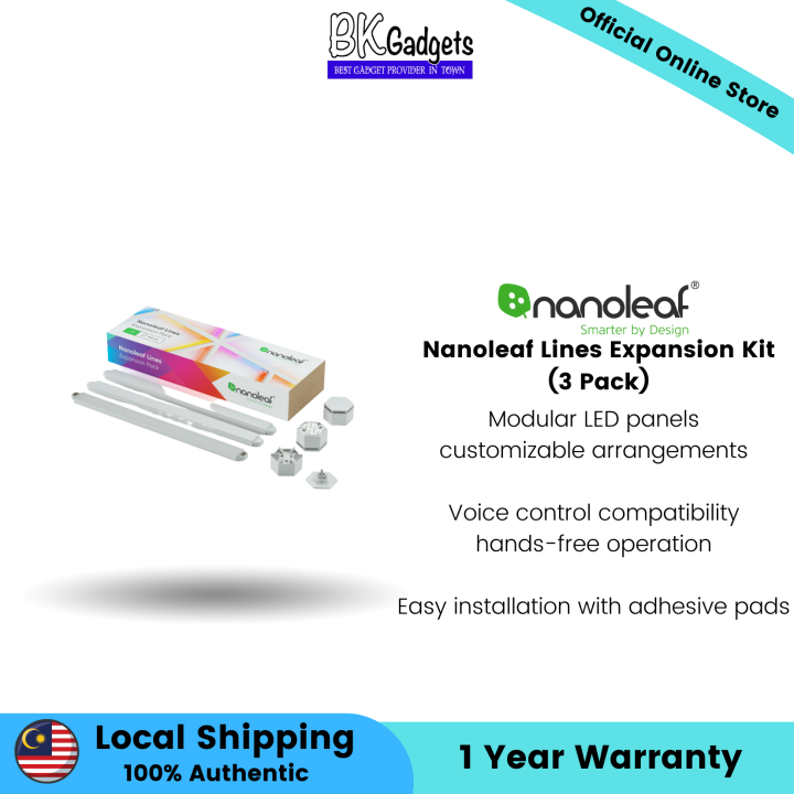 Nanoleaf Lines Expansion Kit Modular LED panels customizable