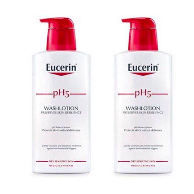 (Expiry date 07/2024) Eucerin pH5 Wash Lotion (1L x 2) Lazada