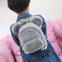 [COD] female 2021 new plush rabbit ears backpack super cute college soft girl student schoolbag