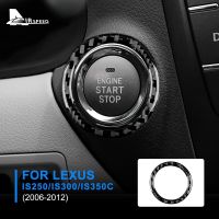 สติกเกอร์ปุ่มเริ่มต้นหยุดเครื่องยนต์ AIRSPEED สำหรับ Lexus เป็น IS250 300 350C 2006 2007 2008 2009 2010 2011 2012รถยนต์คาร์บอนไฟเบอร์แท้