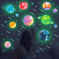 （HOT)zsz1757 ใหม่ Luminous Planet Star Sticker ห้องนั่งเล่นห้องนอนห้องเด็กตกแต่งสติ๊กเกอร์ติดผนังเรืองแสงขายส่ง