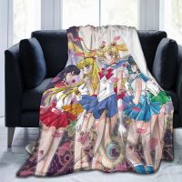 2023 in stock Sailor Moon Blanket Flannel Blanket Bed Throw Blanket Soft Cartoon Printed Portable Travel Office Fashion Blanket，Contact the seller to customize the pattern for free