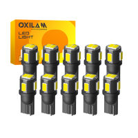 OXILAM 10ชิ้น T10 W5W 194หลอดไฟ LED สีขาวอบอุ่น6000พัน360ภายในรถโคมไฟอ่านโดมลำต้นป้ายทะเบียนแสง12โวลต์5630 SMD 168