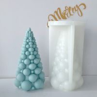 New Christmas Tree Silicone Candle Mold Handmade Bubble Christmas Tree Candle Plaster Decoration Mold Christmas Party Gift Mold