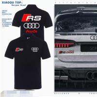 High quality stock AUDI racing short sleeve A1 A2 A3 A4 A5 A6 A7 A8 Q3 Q5 Q7 Q8 RS1 RS2 RS3 RS4 RS5 RS6 RS7 RS8 outdoor racing driving POLO shirt T-shirt