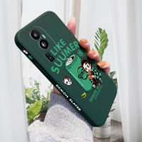 เคสโทรศัพท์สำหรับ OPPO Reno10 Pro + 5G ใหม่เคสลายการ์ตูนสุดสร้างสรรค์ Tanjirirou Nezuko Agatsuma Zengitsu เคสโทรศัพท์คลุมทั้งหมดปลอกซิลิโคนน้ำลายขอบสี่เหลี่ยมเคสป้องกันกล้อง