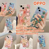 Aweven เคสโทรศัพท์สำหรับ OPPO Reno10 OPPO Reno10 Pro OPPO Reno10 Plus,Reno9 OPPO Reno9 Pro OPPO Reno9 Pro Plus Crossbody เคสโทรศัพท์ Bluray แววน้ำมันภาพวาดดอกไม้เคสแบบนุ่มเพชร