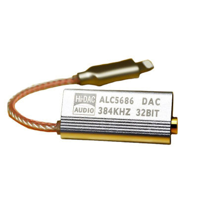 LANG ALC5686 Lightning DAC ถอดรหัส3.5มม. เครื่องขยายเสียงอะแดปเตอร์หูฟังเสียง Amplifie826