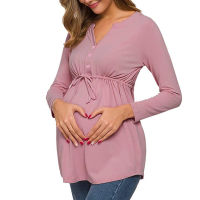 New Casual Maternity Clothes Long Sleeve Nursing Tops T-shirt Breastfeeding Pregnancy Clothes Autumn Gestante Roupas