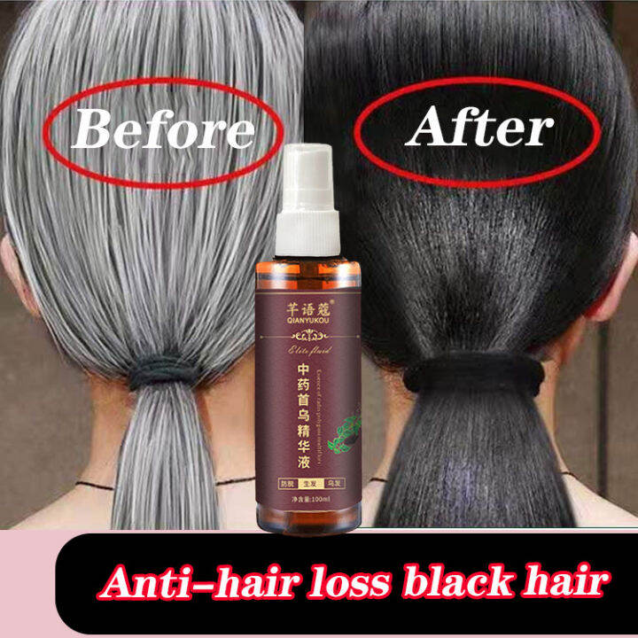 Black hair spray Herbal Cure White Hair Treatment Spray Essence spray