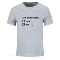 Drink Beer Graphic T-Shirt Are You Drunk Yes No 100% Premium Cotton Casual Sweatshirt Summer O Neck Loose Tops T Shirt Men