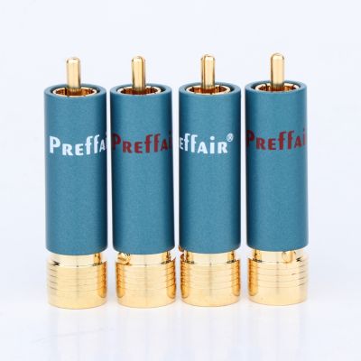 Preffair R1722 4pcs/lot Gold-plated HiFi Audio RCA Plug Connectors RCA Terminal Jack