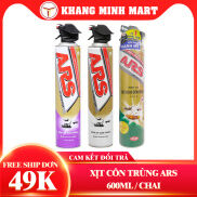 Bình Xịt Muỗi ARS Hương Lavender, Không Mùi, Khuynh Diệp Chai 600ml