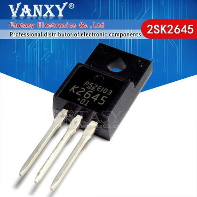 10pcs 2SK2645 TO-220F K2645 TO-220  600V 9A 1.2 TO220F MOSFET N-Channel transistor WATTY Electronics