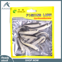 Aminiry [รักกีฬา] 10ชิ้น80มม. Umpan Pancing Lembut Minnow น้ำเค็มน้ำจืดหนอนเหยื่อปลอม