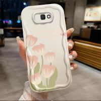 เคสเคสโทรศัพท์นิ่มลายคลื่นดอกทิวลิป J7ปลอกสำหรับ Samsung ทำจากสาวน่ารักไอศกรีม