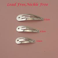 100PCS 3cm 4cm 5cm Tear Drop Hole Metal Snap Hair Clip for Women Girls Plain Hairpins DIY Hair Jewelry Lead Free Nickle Free